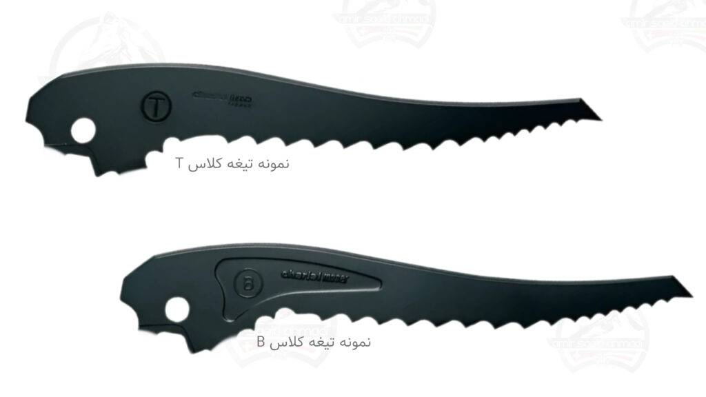 کلنگ کوهنوردی و کلنگ کوهپیمایی: تصویر دو نمونه از تیغه های کلاس (C) و کلاس( T)